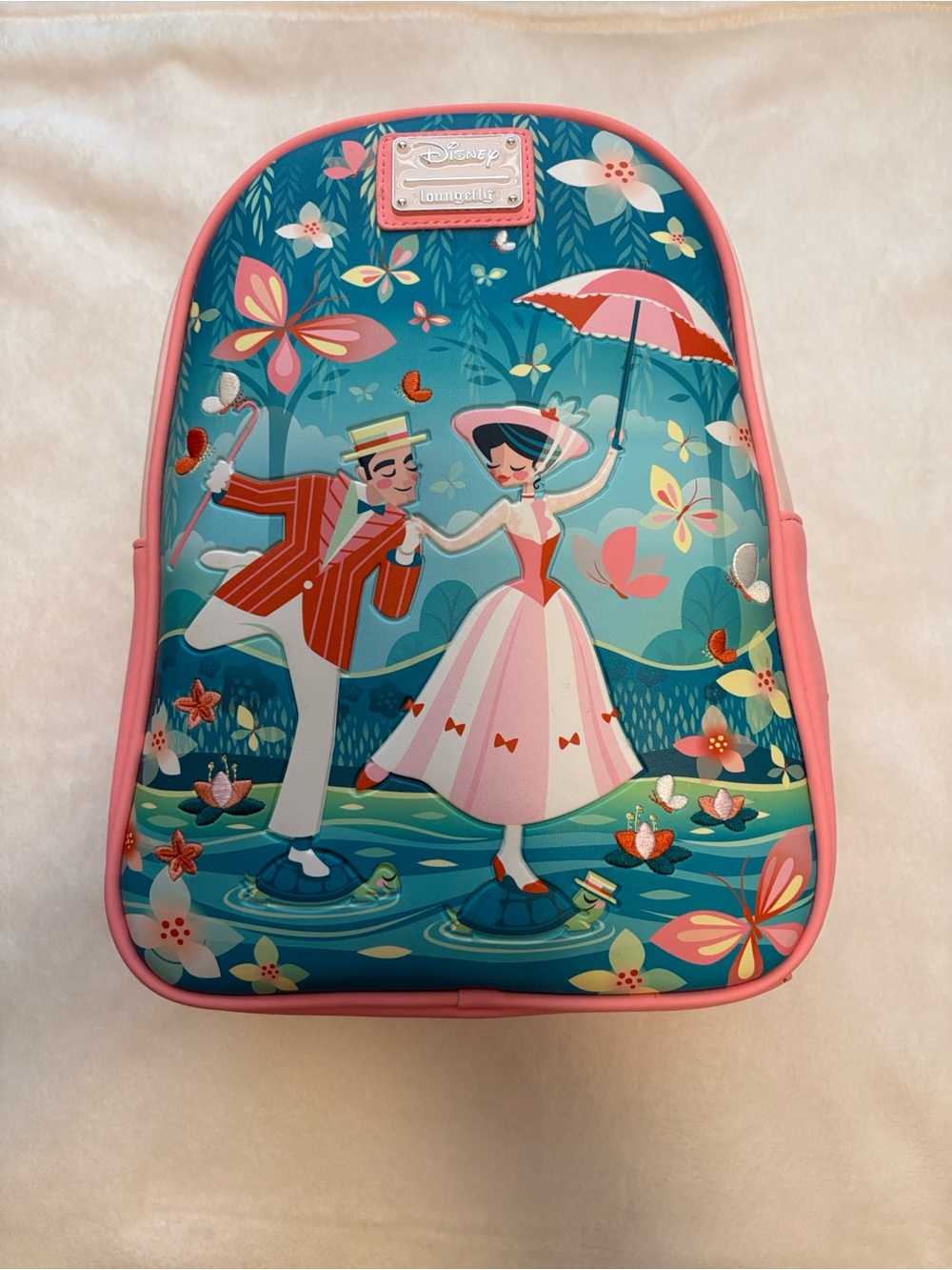 Loungefly Teal and Pink Mary Poppins  Backpack
